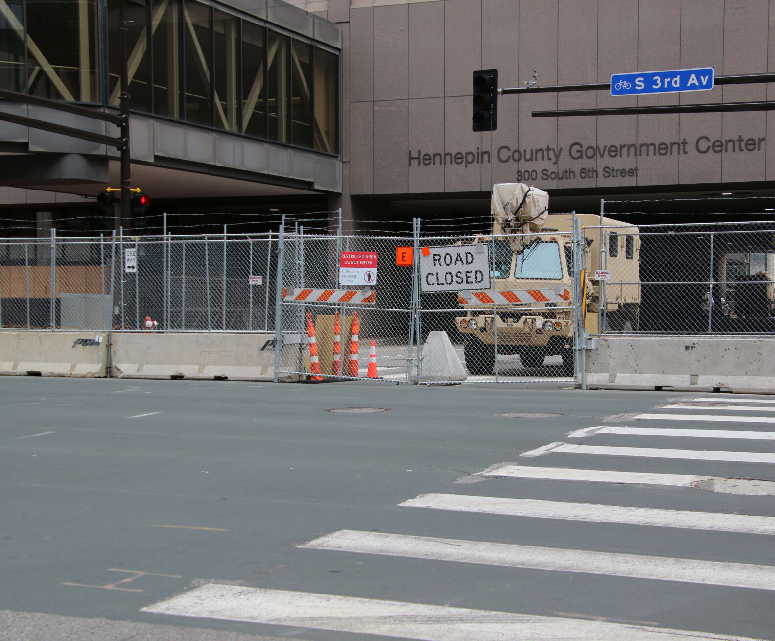Armored car at the Hennepin County Government Center